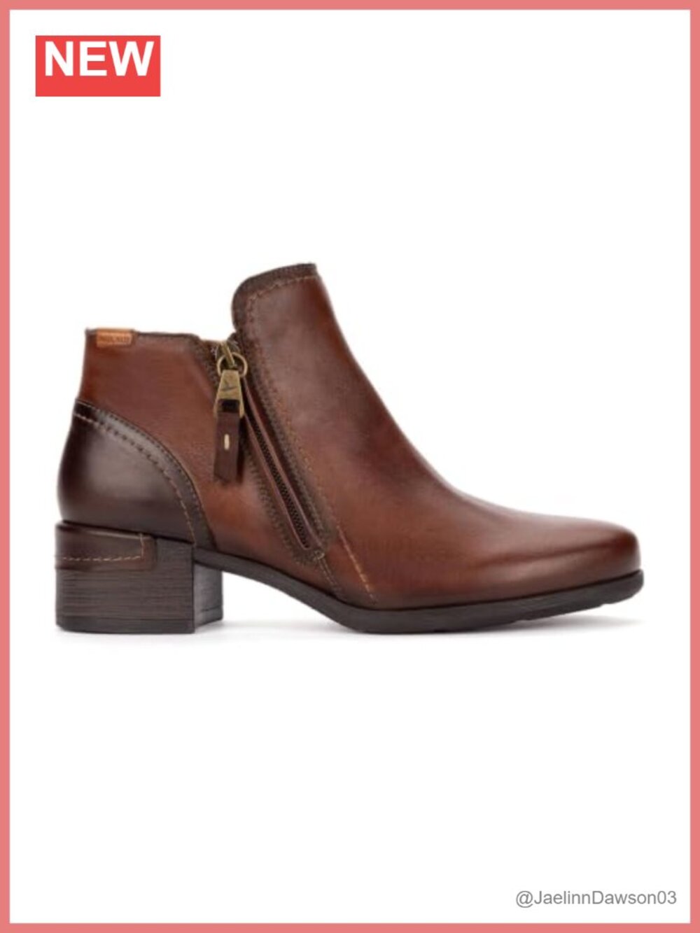 Pikolinos Malaga Womens Leather Ankle Boots Calfskin Zip Comfort